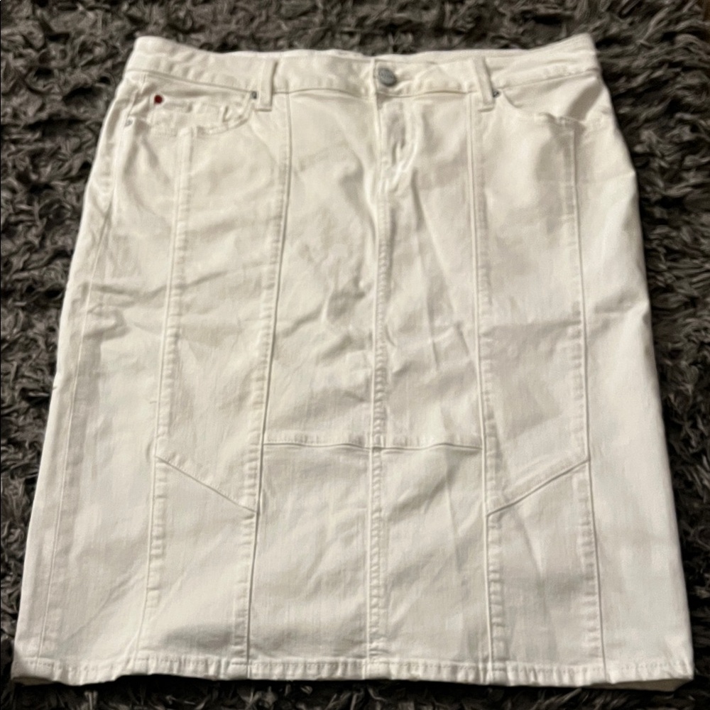 Slink jeans Classic White Denim Skirt